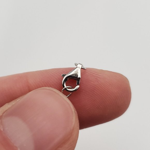 18 Inch 925 Sterling Silver Stunning Oval Cubic Zirconia Gem Necklace - Picture 5 of 7